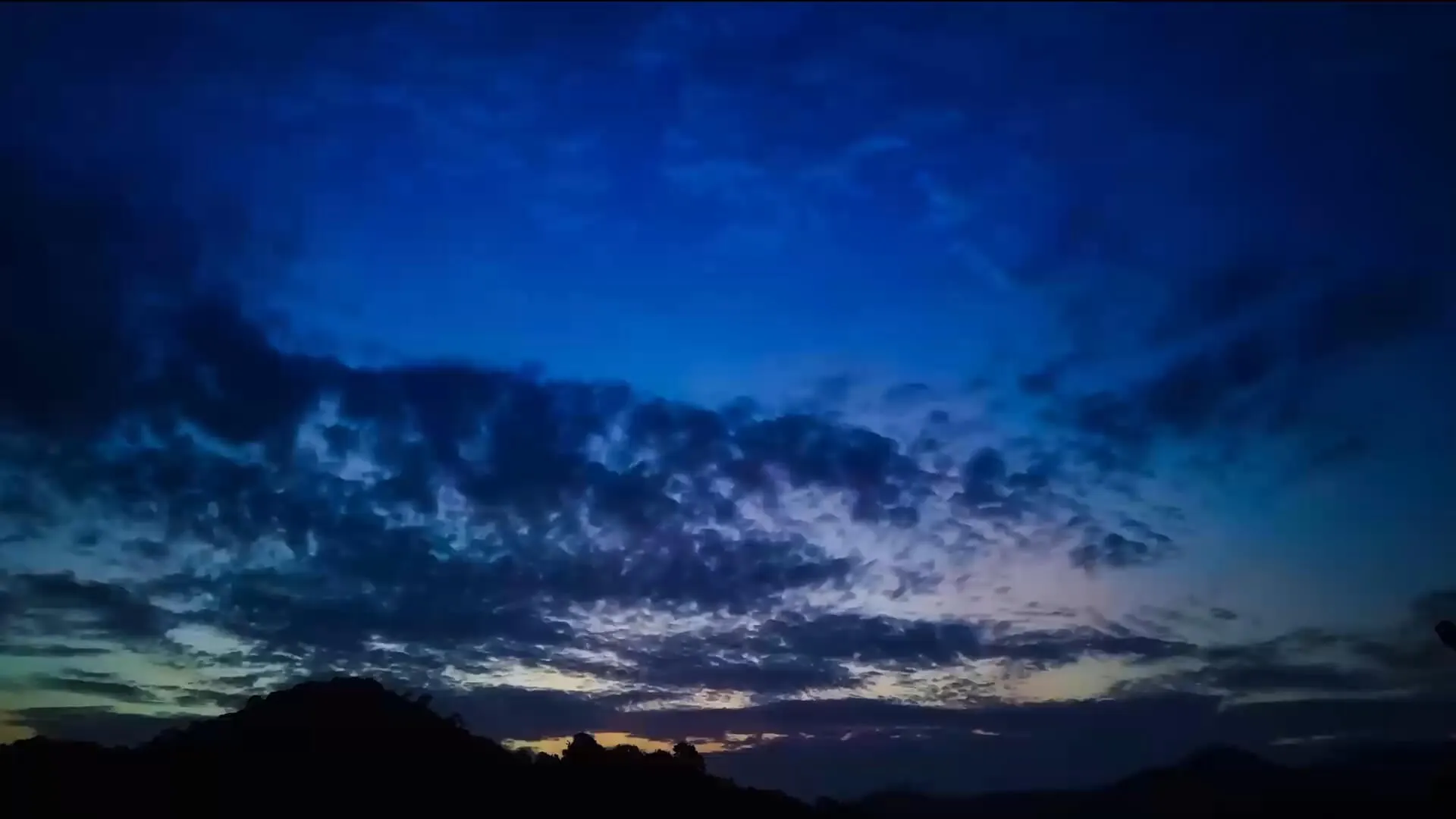 Evening sky over the mountains