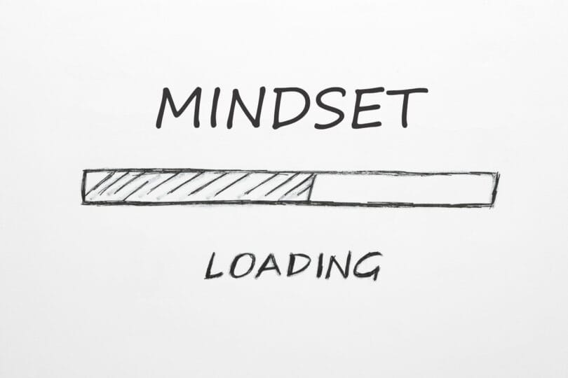 Mindset generation loading bar concept on white background